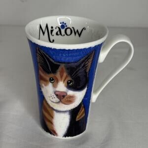 Royal Kirkham Companions Cat Mug Miaow England Bone China 2002 Calico Orange Cat